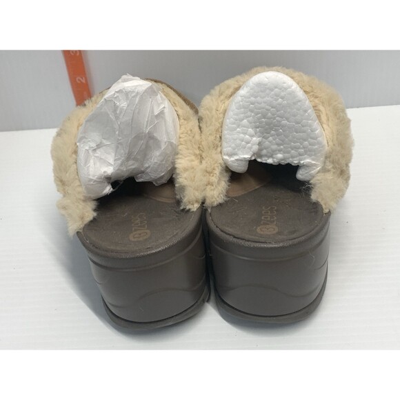 BZEES Women’s Brown Clog Comfort Mules Faux Fur Kismet 7.5M - Picture 6 of 9